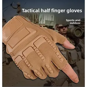 Tactical half-finger gloves Men's outdoor sports Riding training Non-slip and wear-resistant protective combat fans Seal special forces