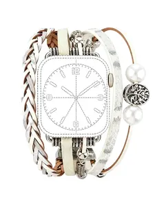 Handmade Vintage Braided PU Leather Apple Watch Band, Replacement Strap, Smartwatch Strap for Apple Watch Ultra 2 & Series 10-1, Fits 38/40/41mm/42/44/45/46/49mm, Smart Watch Accessories, Smart Watch Straps