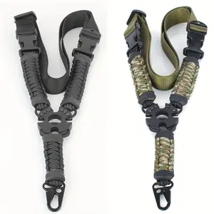 Quick 1pc Nylon Sling - Universal Fit for Carbine M4 AR15, Durable PA Material, Vertical Single Point Rope, QD Buckle Black