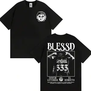 Blessd El Bendito Album Tour T-Shirt, Rapper Latin Trap Hip Hop Graphic Tee, Concert Fan Shirt for Men Women, High Street Casual Outfit Soft Cotton Music Lover Gift Style