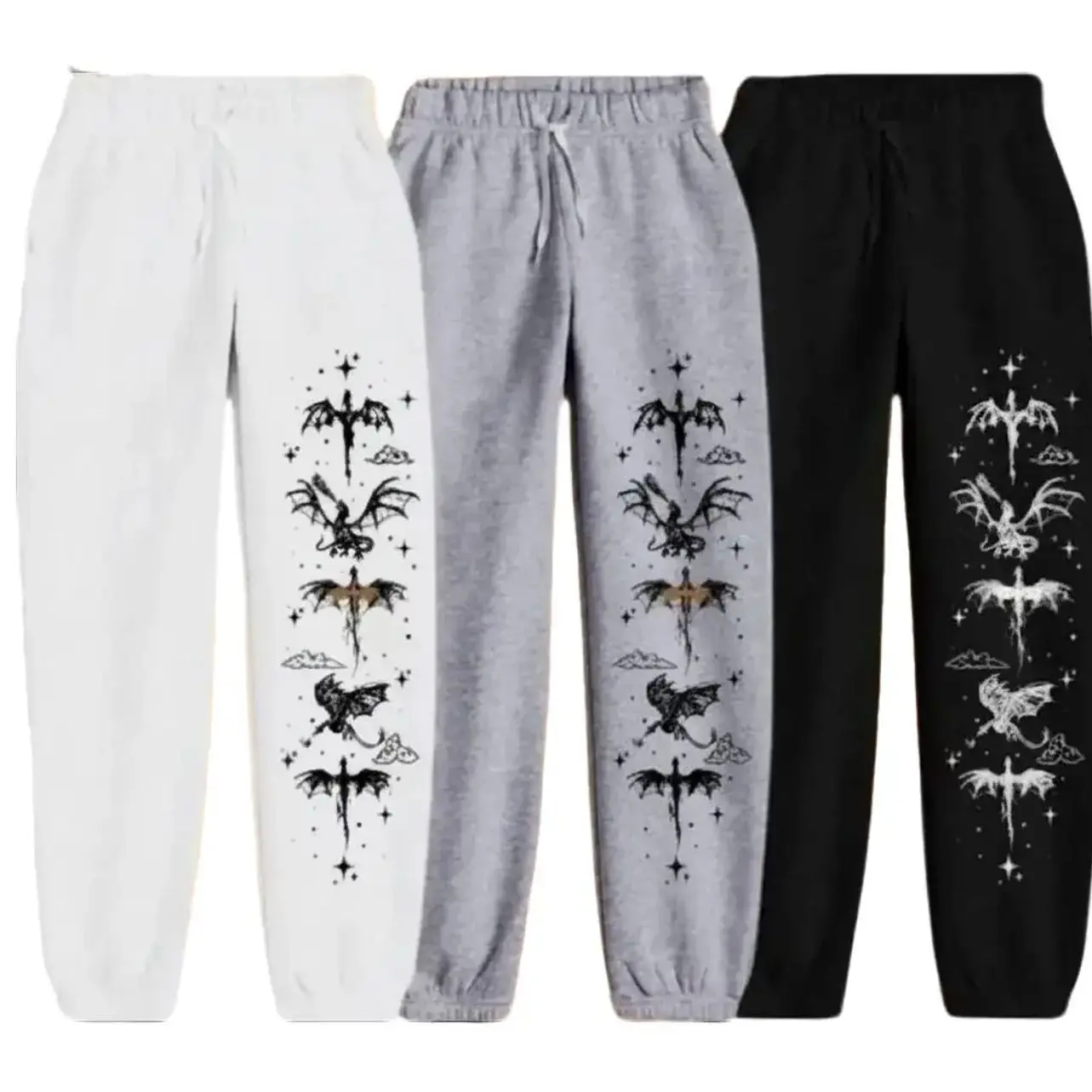 Vintage Fourth Wing Sweatpants, Basgiath War College Pants, Xaden Riorson, Rebecca Yoros, Fantasy Romance Book Sweatpants, Bookish Gift - Trendy Top Sweatpants, Unisex Cotton Graphic Casual Sweatpants, Gift For Fan, Men and Women, Best Gift 9