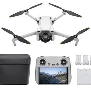 DJI Mini 3 Fly More Combo DJI RC Drones with 4K Camera 3 Batteries 114-min Flight Time Vertical Shooting 32800ft Video Transmission Lightweight for Beginners