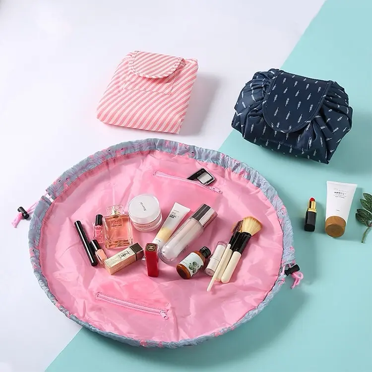 The original Stash & Go Travel Makeup Bag | Portable drawstring cosmetic travel bag for organizing makeup, cosmetic storage magic makeup bag for women & girls, Christmas gift, Waterproof Portable Toiletry Bag for organizing makeup and cosmetics