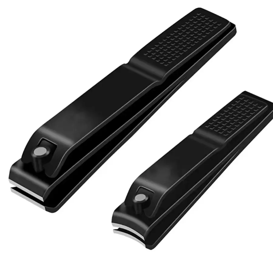 Nail Clippers Set, Ultra Sharp Sturdy Fingernail and Toenail Clipper Cutters with Visibly Tin Case, Black，It is the best gift for parents.