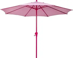 [FathersDayGift] 9FT Outdoor Patio Umbrella, Market Table Umbrella with 8 Sturdy Ribs and Crank System, Fade-resistant & Waterproof for Garden Backyard Poolside Deck【without base】