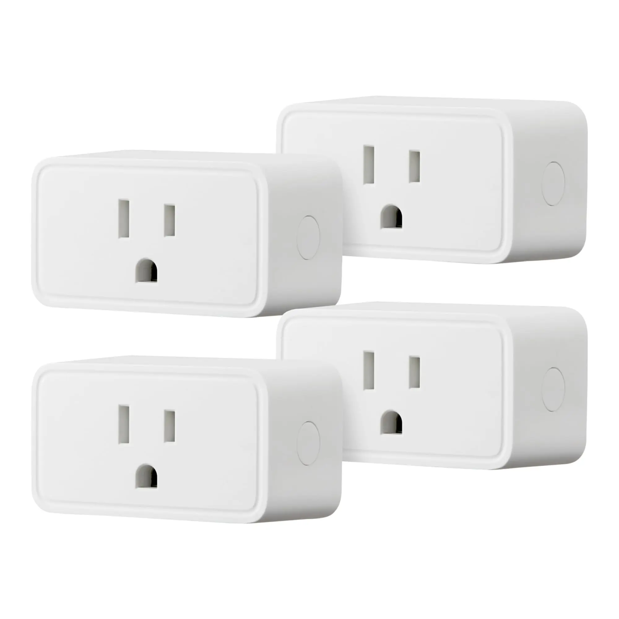 4 Pack Smart Plug  2.4 GHz Wi-Fi  | Voice & App Control | Remote Access  Scheduling & Timer  | Compact Smart Outlet | White