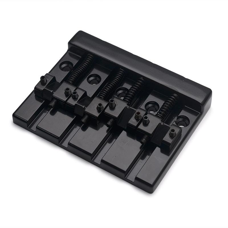 4-String Bass Bridge - Black Color, Durable Design, Perfect for Bass Guitar