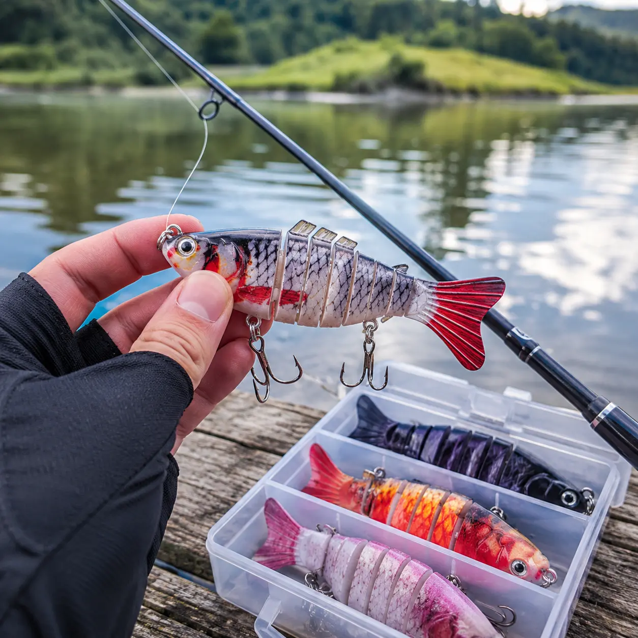 Multicolor Fish Shaped Soft Fishing Lure (5 Counts/set), Artificial Fishing Bait with Hook, Treble Hook Lures, Tackle Accessories for Outdoor Fishing, Fishing Lures Kit, Fishing Equipment