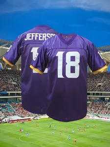 Men's Minnesota Rugby Jersey,Football Uniform Game Jerseys T-Shirts Sports Top Mesh Sweat-absorbing Breathable Outdoor Quick-Drying Football Jerseys,Unisex Style Sporty Jersey All Seasons