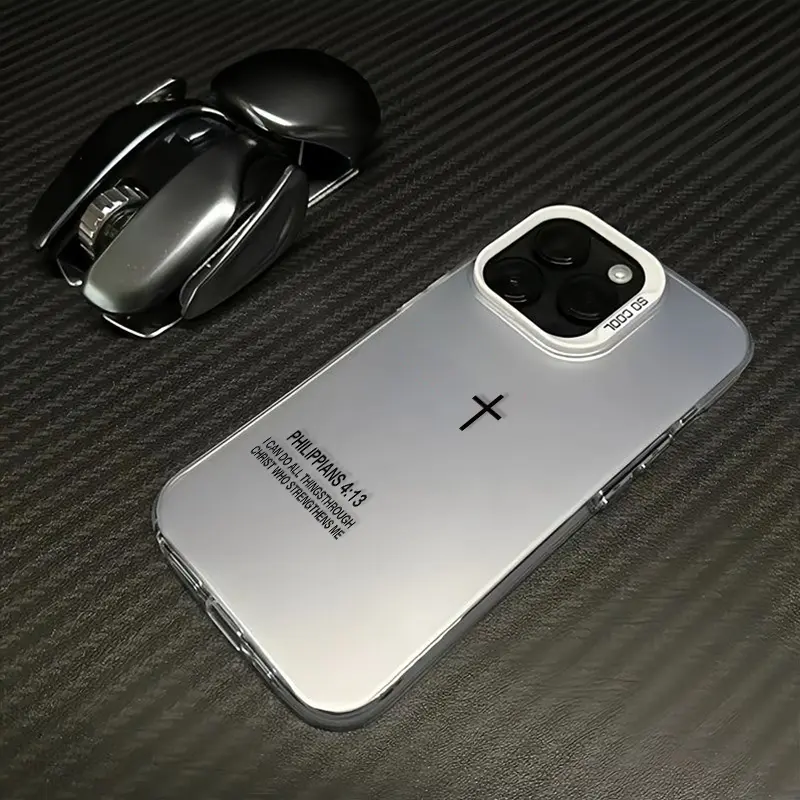Cross Pattern Fashion TPU Laser Craft Phone Case for iPhone 17 16 15 14 13 12 11  Anti-Drop Protection