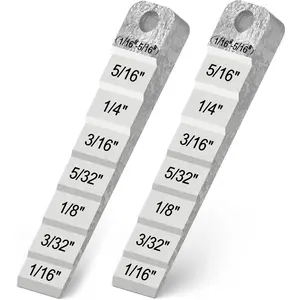 2 count 2130 Small Pipe Spacer Wedge Stepped Guage (3/4" x 4"), Fit for Pipe Spacing Welding, Stepped Flange Wedge with Lanyard Hole Pipefitter Tools