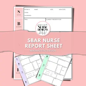 SBAR Medical Surgical Nurse Report Sheet 1 or 2-Patient