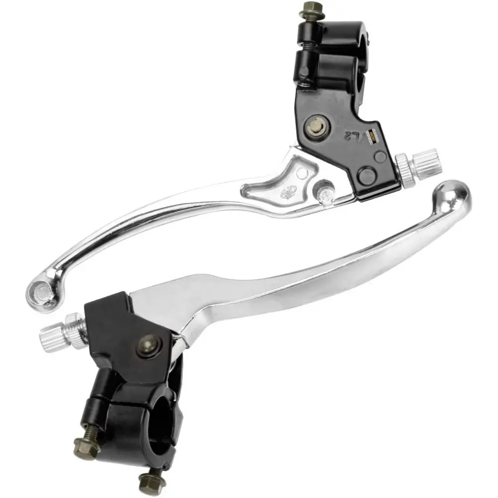 Silver Left Right 7/8" 22mm Clutch Brake Handle Levers Perch For XR80,XR100,CRF70,CRF70F,CRF00,CRF100,XR200r,CRF450R,XR100,XR250,Xtreme 125cc,Chinese 110cc Pit Dirt Bike Mot Motocross, 1 Left Clutch Brake Handle Lever, Xr Series Fit