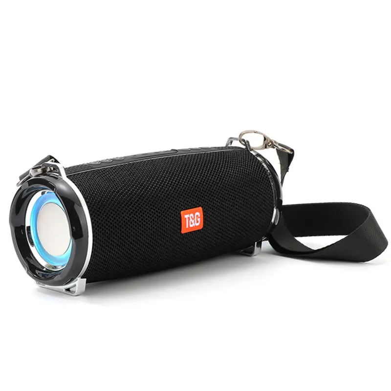T&G192 20W Peak Portable Bluetooth Speaker, Loud Wireless Outdoor Speaker with Strap, Deep Bass, FM Radio, TF/USB Support, IPX5, 24H Play, Rugged Boombox for Golf, Beach, Camping, Gifts for Men