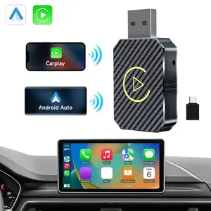 Mini Wireless CarPlay & Android Auto Adapter - Stable Fast Connection for iPhone/Android - Convert Factory Wired to Wireless for Cars 2016+