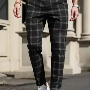 Plaid Casual Straight Pants - Comfortable & Stylish for Everyday Wear - Perfect for Spring & Fall - Versatile Design for Casual Outings