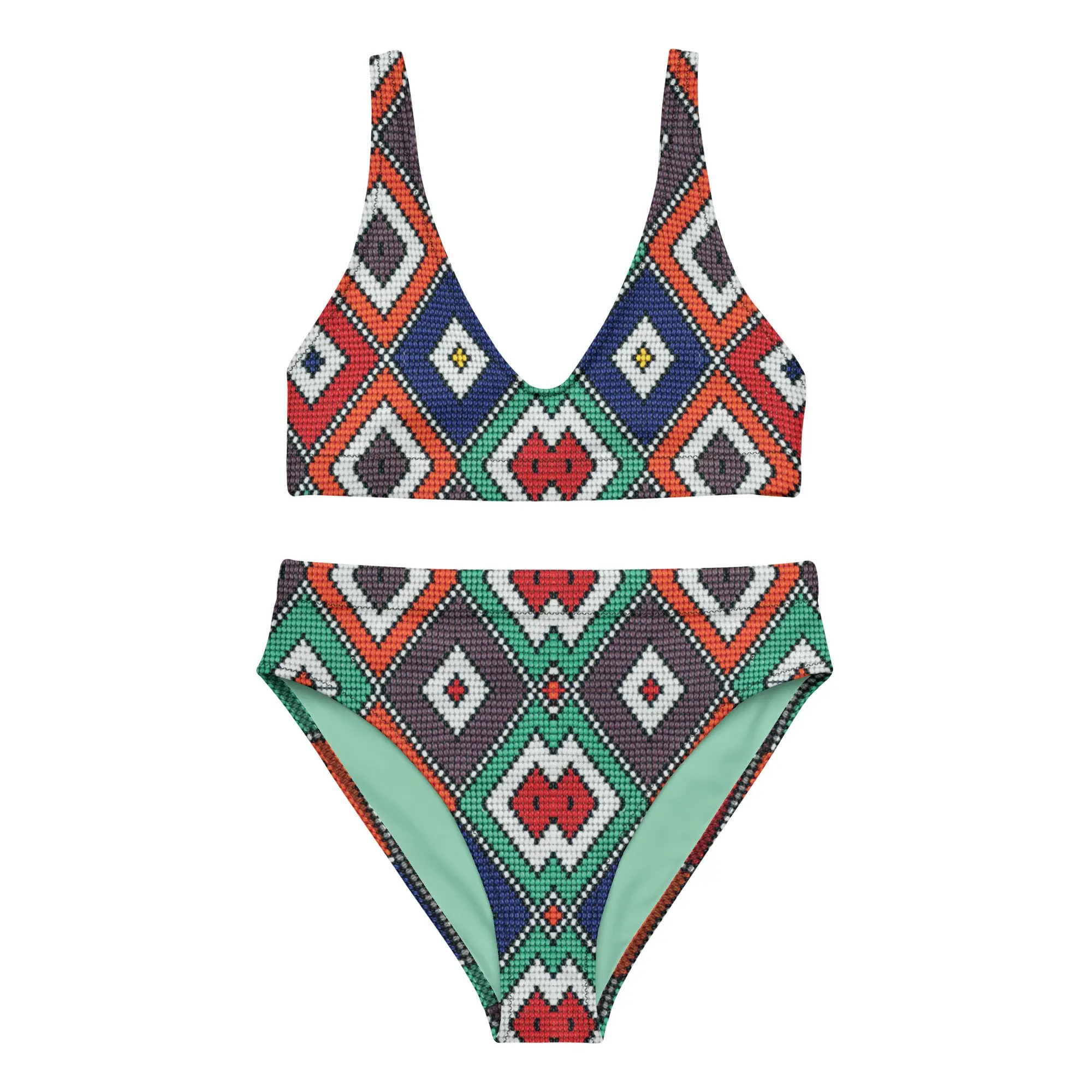 Beaded High Waist Bikini