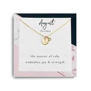 August Birthstone Necklace