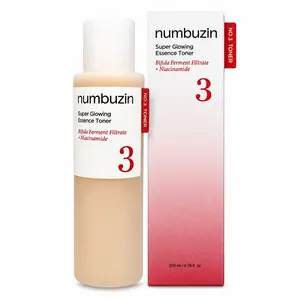 NUMBUZIN No.3 Super Glowing Essence Toner - Fermented Ingredients, Niacinamide, Galactomyces, 6.76 Fl Oz Skincare Daily