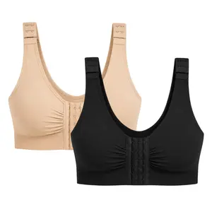 Colombian Post Surgery Compression Bra Front Closure with Back Support - Sostén Compresión Post Quirúrgica Cierre Frontal