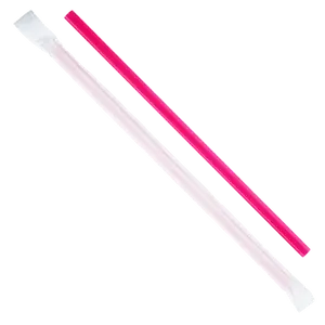 [2,500 ct] Giant Straws | Individually Wrapped | Pink (0.31" x 9")