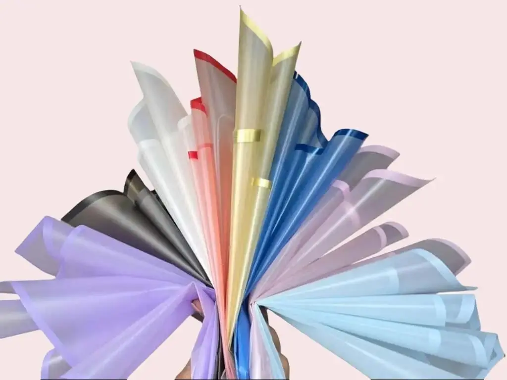 HAVE IT ALL 160 Sheets Translucent Plain Floral Wrapping Paper - Hot Sale Luxury Waterproof Korean Flower Wrapping Paper Sheet in Various Colors White Black Red Blue Light Blue Lavender Gold