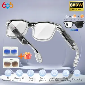 AI Smart Glasses with 8MP Camera Video Recording 100+ Languages Translation Sunglasses Bluetooth Call Music Play Men Women 2025,Cool Gadgets, multifunctional smart glasses, Wireless Smart Glasses