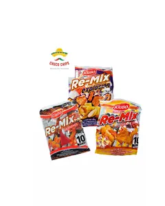 Kiubo Re-Mix Explosion,Queso y Chile, y Extremo. Bag with 10 bags. Net weight 320/350 grams. Spicy crunchy cheesy chips Mexican Chips