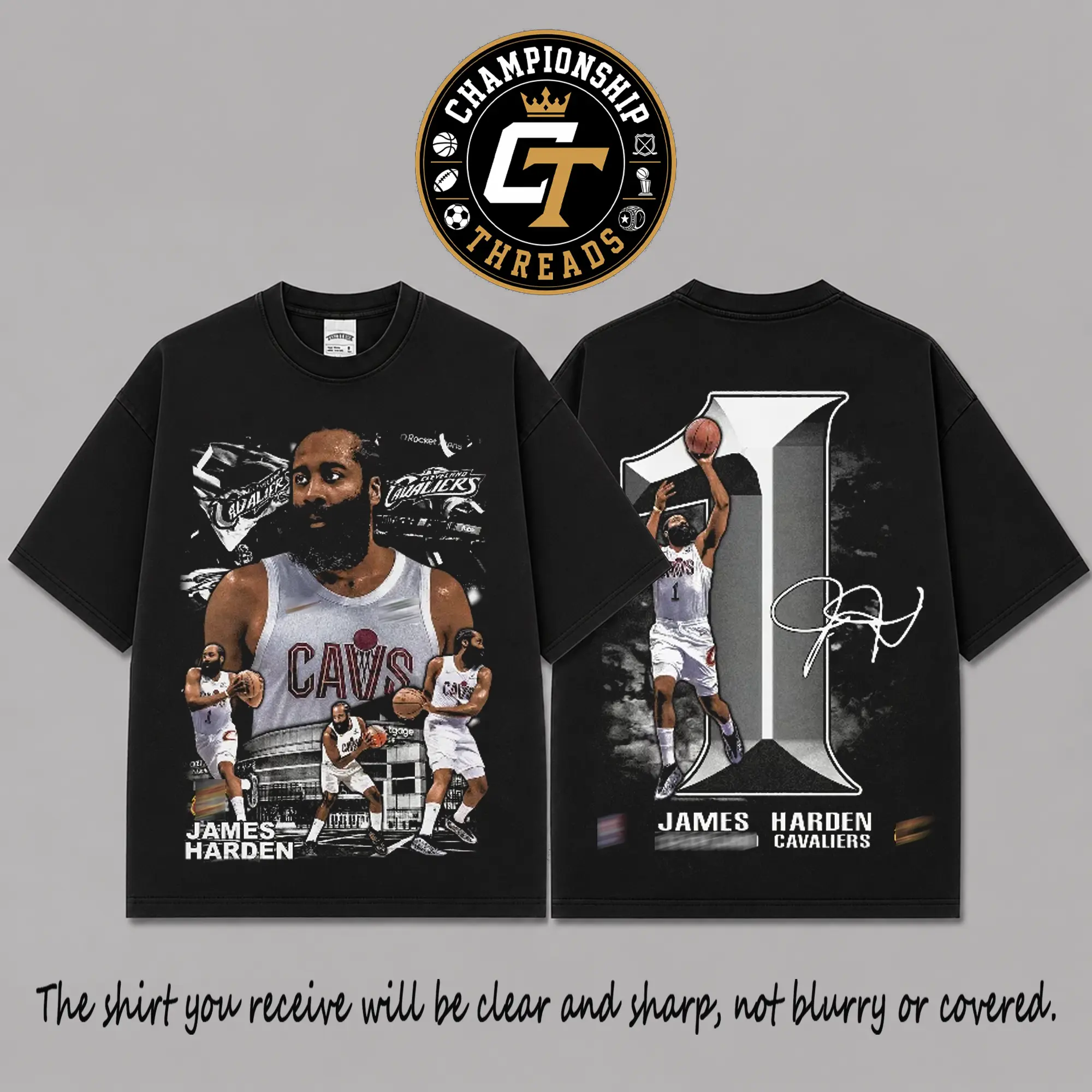 James Harden #1 Premium Cotton T-Shirt, Basketball Collage Graphic Tee, Elite Scorer Vintage Oversized Streetwear Shirt, Game Day Fan Apparel, Gift for Harden Fans