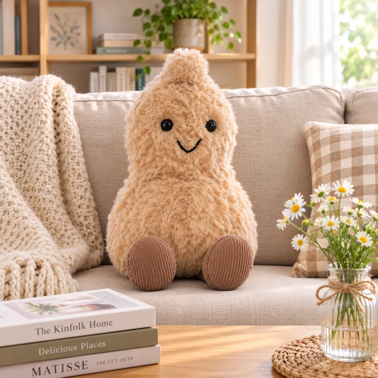 Jellycat Amuseables Peanut Plush 15cm – Cute Mini Soft Peanut Stuffed Toy