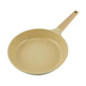 TRUECOOK 28cm Beige Ceramic Frying Pan - Non-Stick Skillet for Eggs, Steak & Stir-Fry