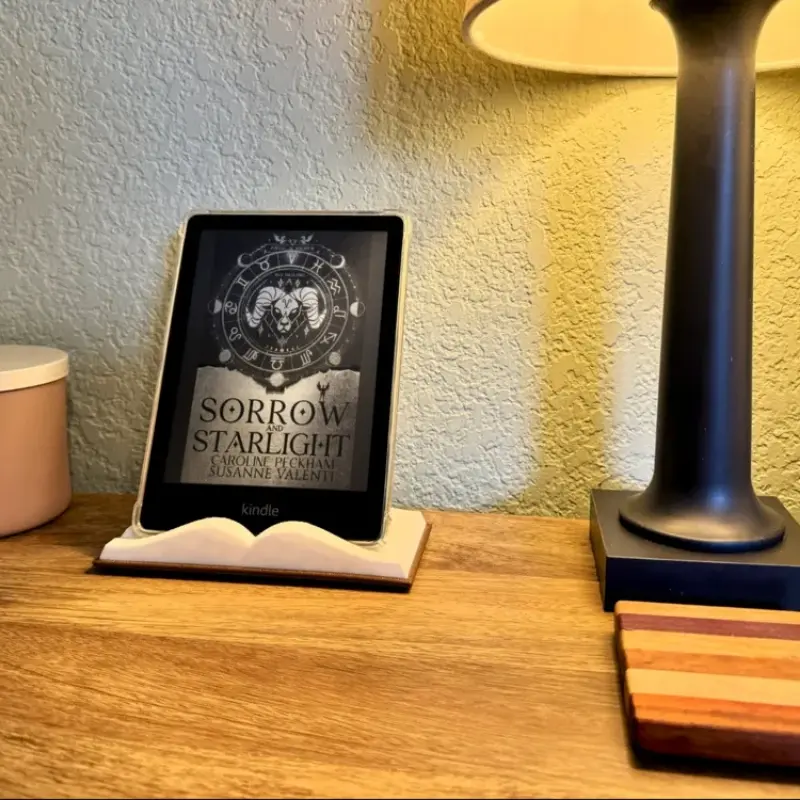 Adjustable Book Style Kindle & E-Reader Stand, Book Holder, Halloween & Christmas Decor, Lightweight Portable, Suitable for Home Office & Living Room, Book Accessories