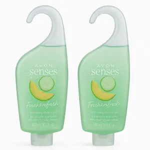 Avon Senses Shower Gel Cucumber & Melon Set Of 2 150ml Each Refreshing Aroma For Daily Use