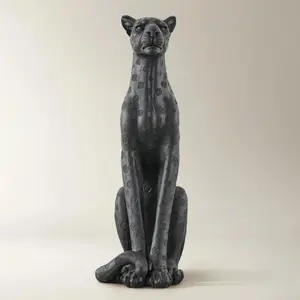 Z Gallerie Leopardo Exclusive Resin Black Gold Decorative Figure for Home Decor Ornaments Figurine Sculpture Statues Animal Design Decoration