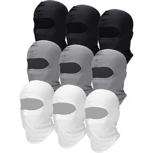 9pcs Full Face Mask Breathable Hood for Outdoor Use, for Men Full Face Cover Sun Protection Cooling Balaclava Neck Clothing Scarf Bandana