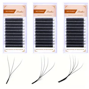 Mixed Size False Eyelashes (1 Set), Natural Look Eyelash Extensions, Self Grafting C D Curl Mixed Size False Eyelashes for Women and Girls Eye Makeup Enhancement