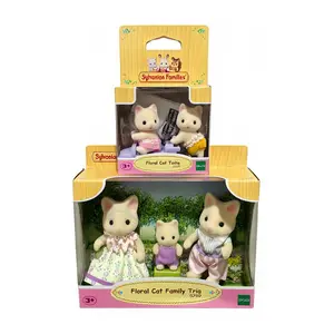 Sylvanian Families Floral Cat Family Trio 5769 + Twin Babies Set Easy Buy Range Calico Critters