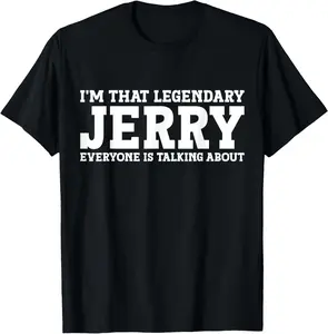 100% cotton Unisex Jerry Personal Name Funny Jerry T-Shirt