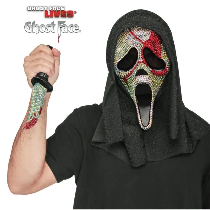 Ghost Face Bleeding Bling Mask