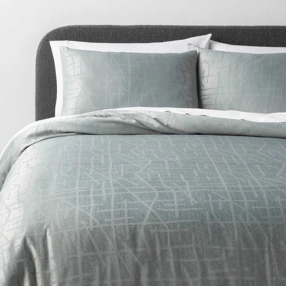 Threshold Duvet Cover Set Cotton Jacquard Luxe Solid