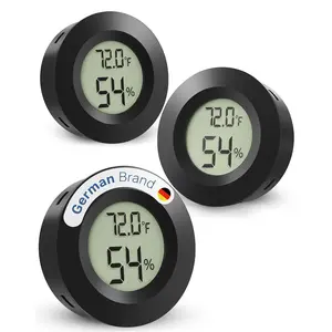 3 x Digital Hygrometer Thermometer for Indoor - Mini Humidity Meter with Accurate Sensor Temperature and Humidity  for , Humidor, Reptile  - Fahrenheit (?) /Celsius(?)