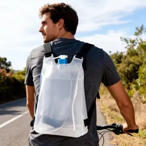 Foldable Hiking Camping Water Bag, Food Grade Plastic Material, Portable Ultra Practical, Outdoor Essential, Replace Heavy Buckets!