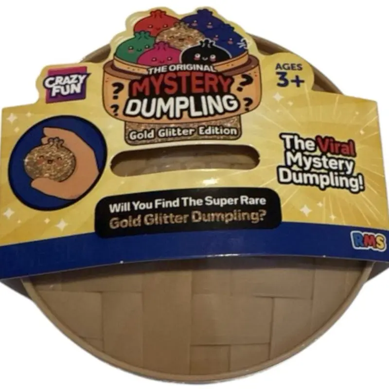 Crazy Fun Stuffed Dumpling | 1 Sealed Blind Pack Stress Relief Toy Gold Glitter Edition