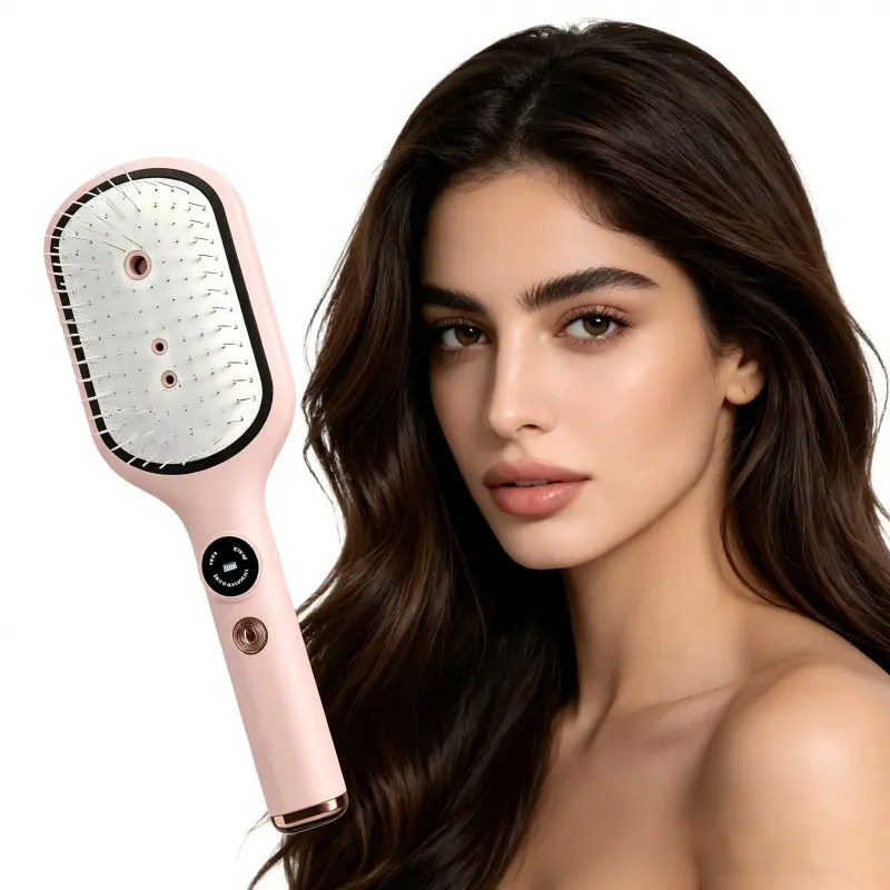 Multifunctional USB-powered electric massage comb, stress-relieving head spa comb with red light air cushion, for aromatherapy, home use scalp treatment device, Head spa equipment, red light hair care and styling comb, suitable for family use