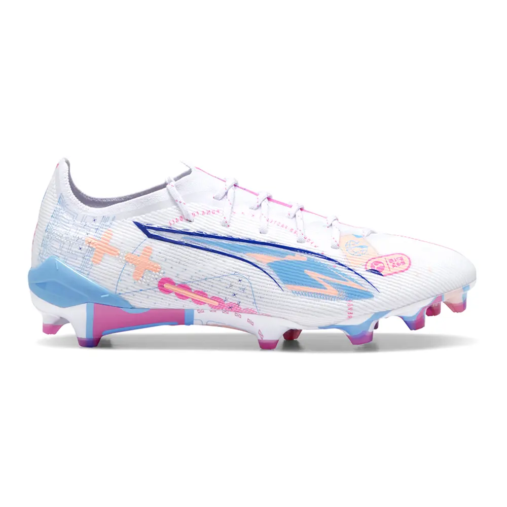 PUMA Mens Ultra 5 Ultimate Vol. Up Firm Ground Football Sneakers Shoes - White