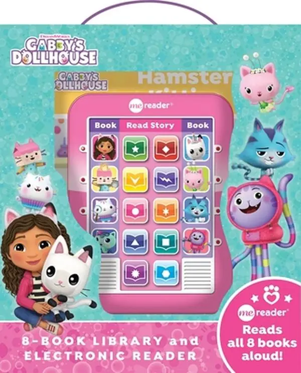 DreamWorks Gabby's Dollhouse: Me Reader 8-Book Library and Electronic Reader Sound Book Set [With Battery] -- Pi Kids, Mixed Media Product