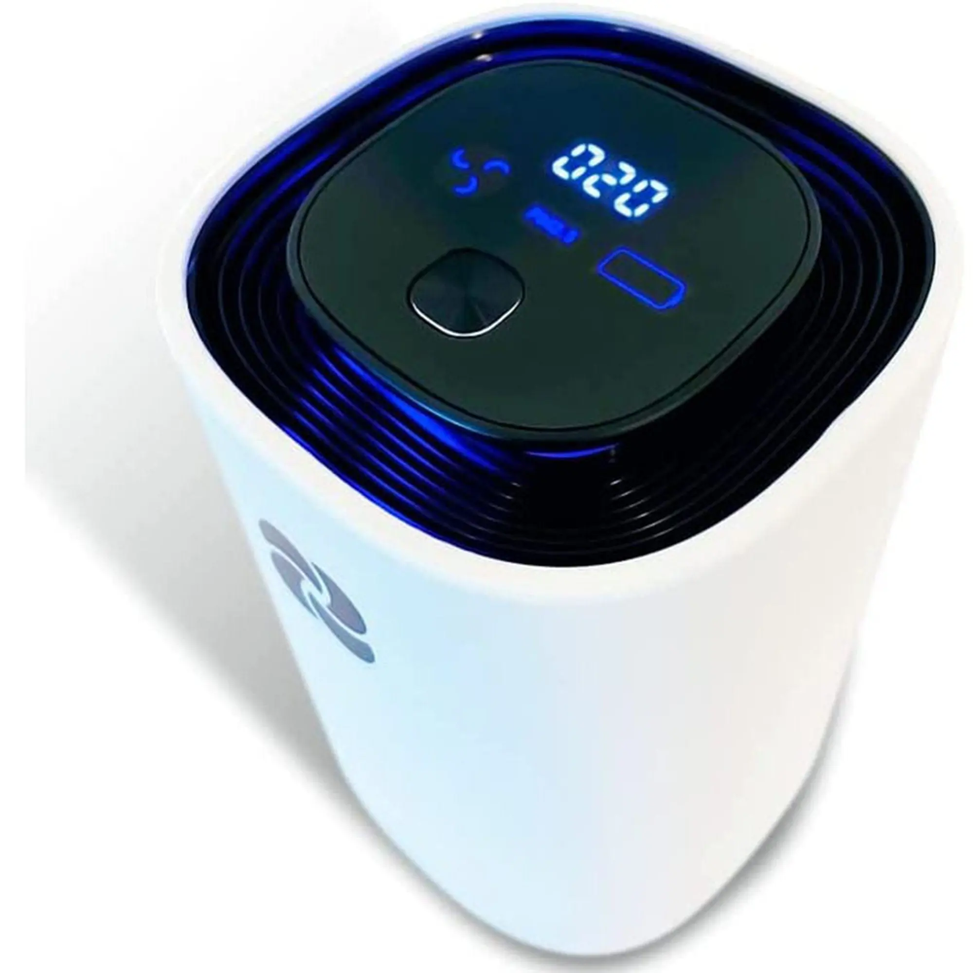 KIKI Pure Pro Personal Air Purifier - Travel & Bedside Use, USB-C Rechargeable Ionizer, Touch Control, Allergy Relief, White