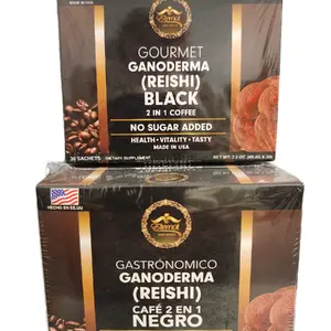 black coffe  whith ganoderma  2 in 1 .combo 3 boxes + one free