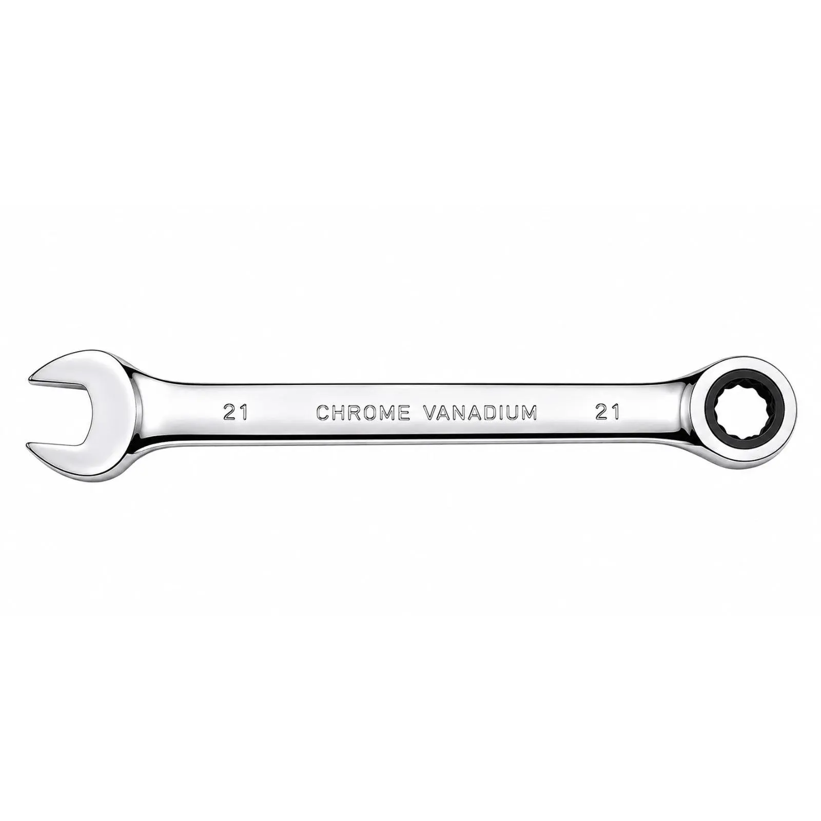 21mm Metric CRV Ratcheting Chrome Vanadium Combination Wrench
