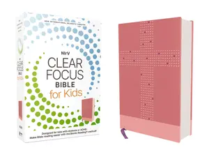 NIrV, Clear Focus Bible for Kids, Leathersoft, Pink: Help Kids with ADHD and Dyslexia Read with Confidence (Clear Focus)[Leatherbound Book]